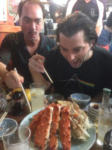 Marc preordered the crab a couple days before. The food was absolutly fantastic in Japan. Everywhere we went it was all fresh and delicious. Tokyo might be the best food city in the world.