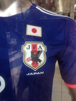 The three legged crow from the shrine makes and appearance at the mascot for the Japanese World Cup team.